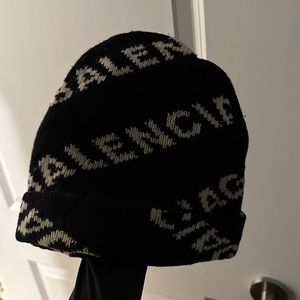 Allover Balenciaga Logo Beanie